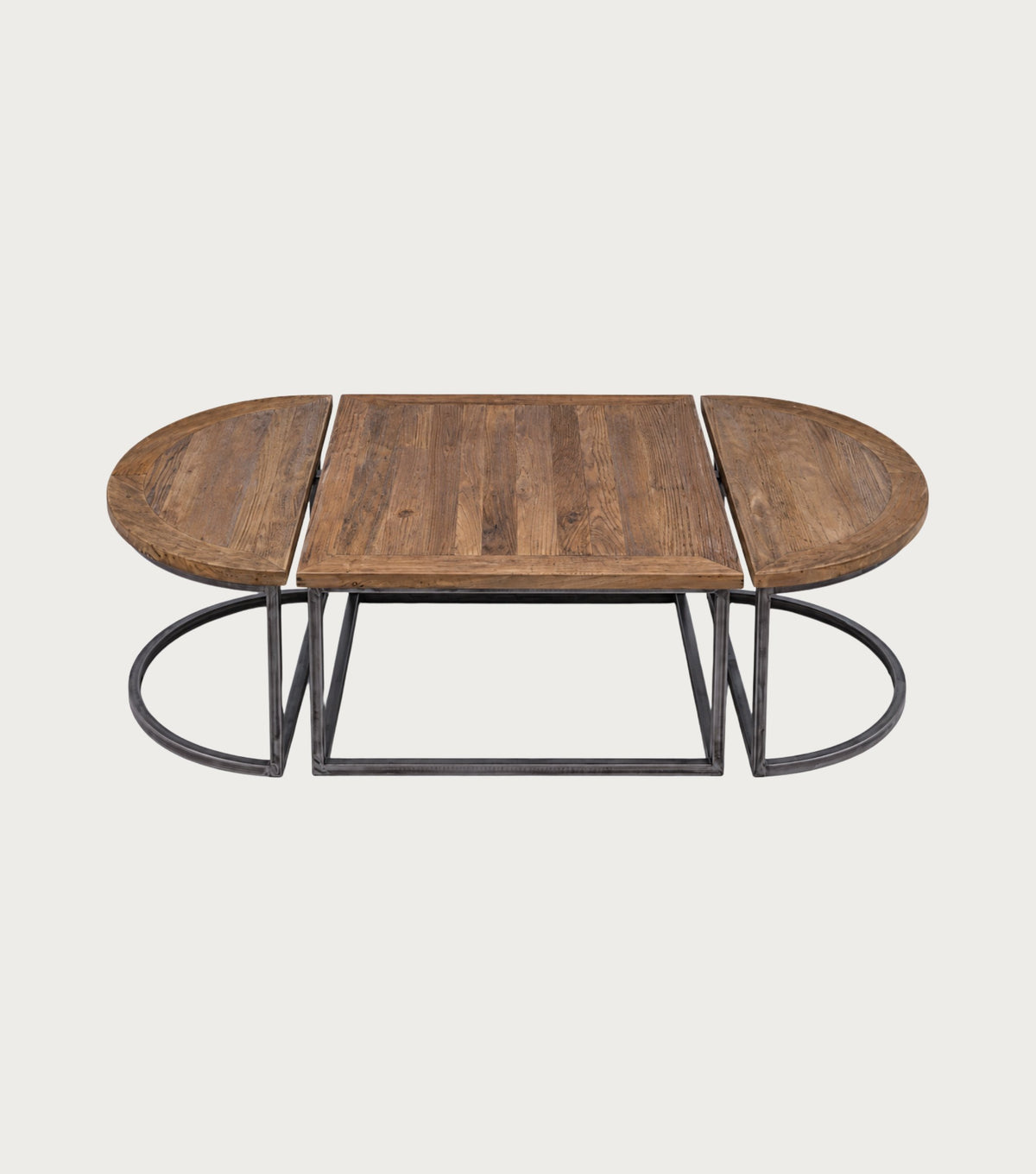Tessera Reclaimed Oak Coffee Table – view from above