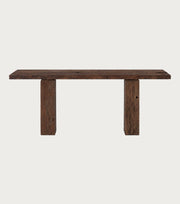 Trabes Reclaimed Oak Console Table – front view on a plain background