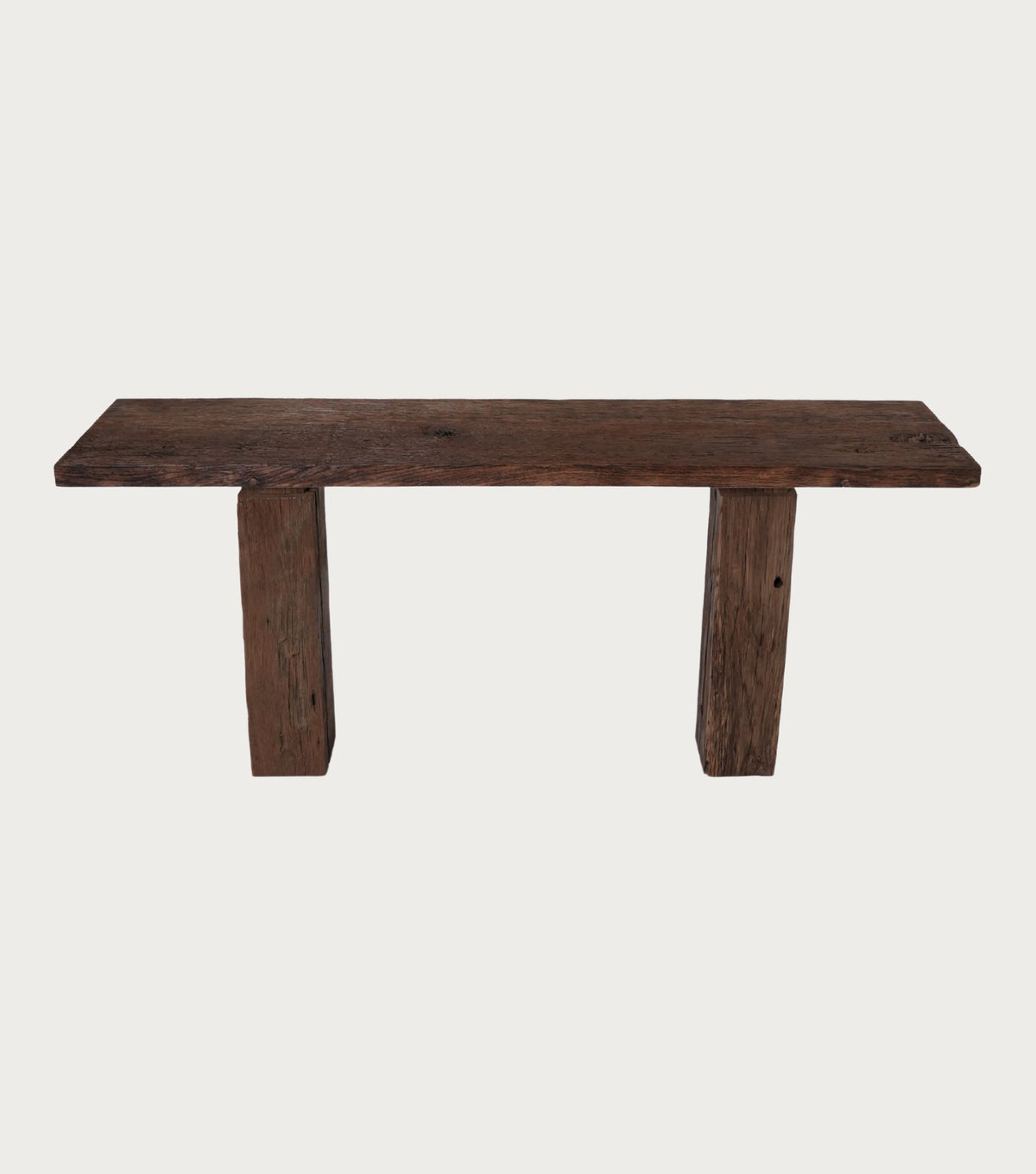 Trabes Reclaimed Oak Console Table – front view