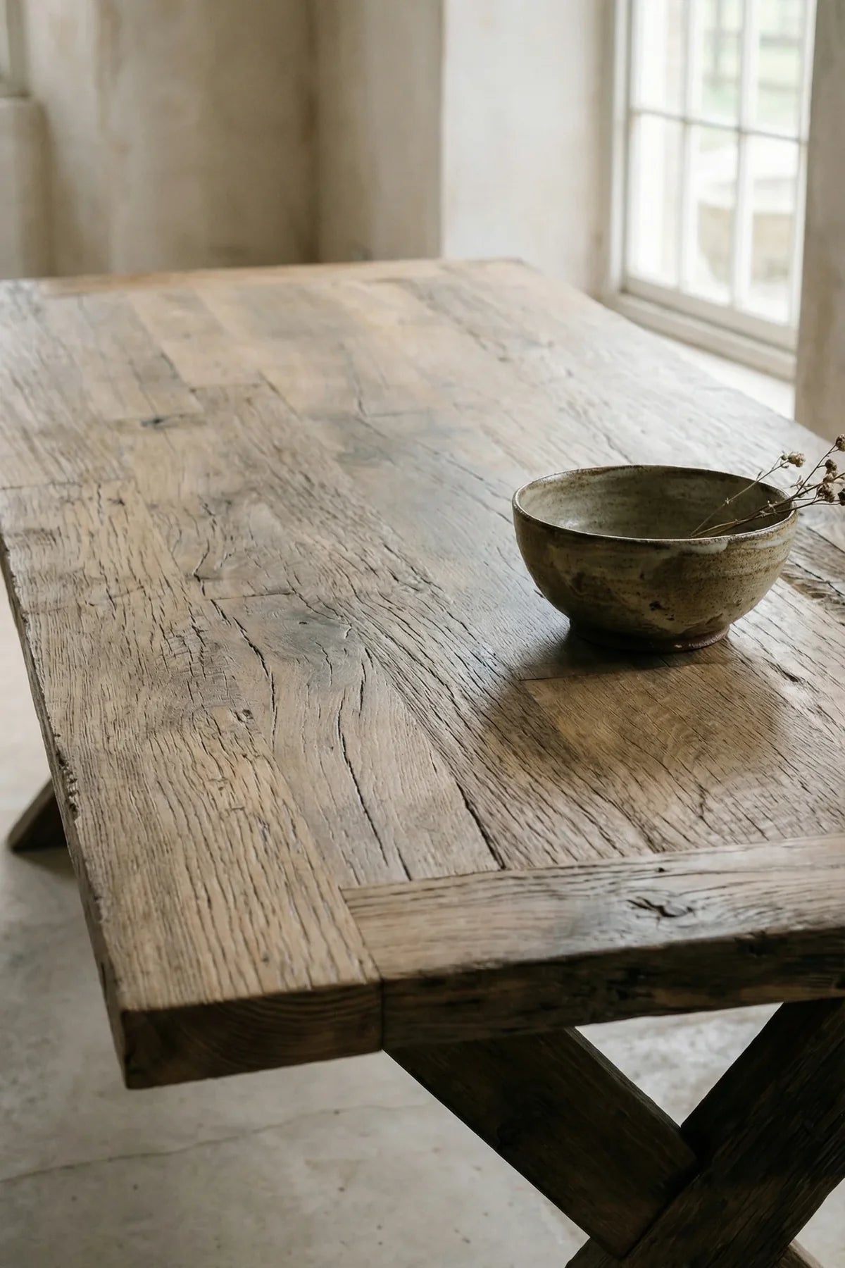 Traverse Cross-Leg Solid Oak Dining Table | Woodyworkz – Woody Workz