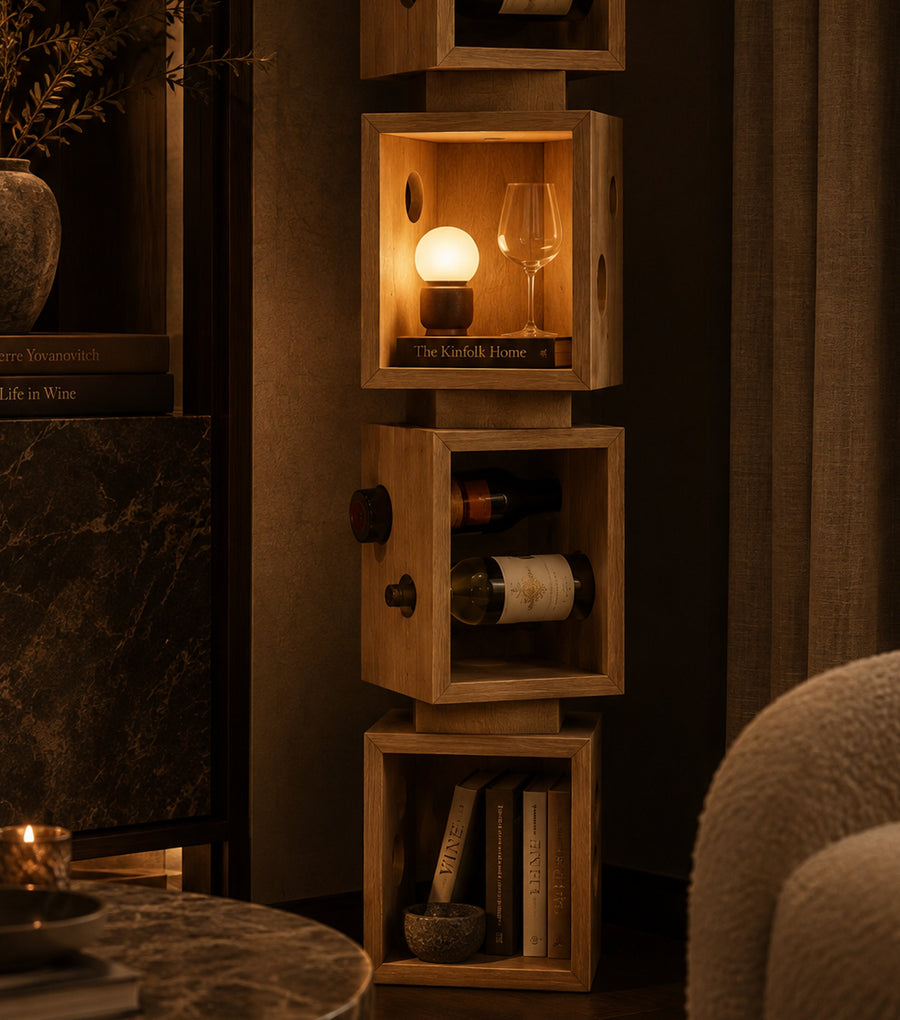 Vina Reclaimed Oak Wine Rack